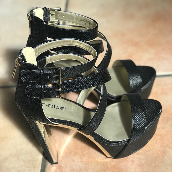 Bebe snake printed with gold hardware - Picture 1 of 3